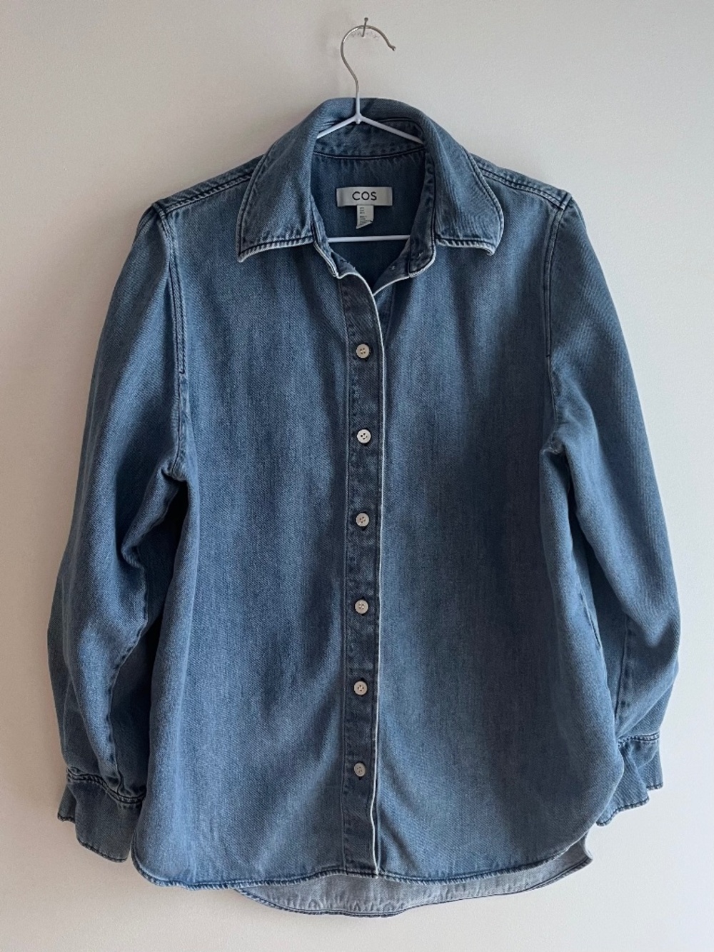 COS oversized soft denim shirt with cuff detail - Size 6 fits like a Large